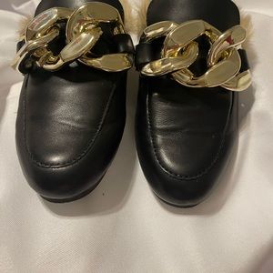 Soft Black Leather Mules. NWOT. Women’s 6 1/2.